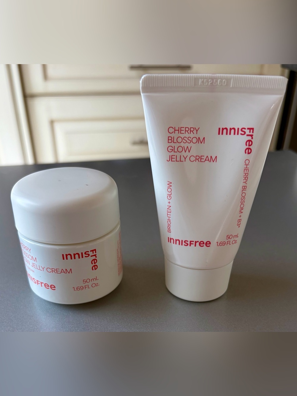 New  - Innisfree Cherry Blossom Glow Jelly Cream & Facial Cream. Full Sized.